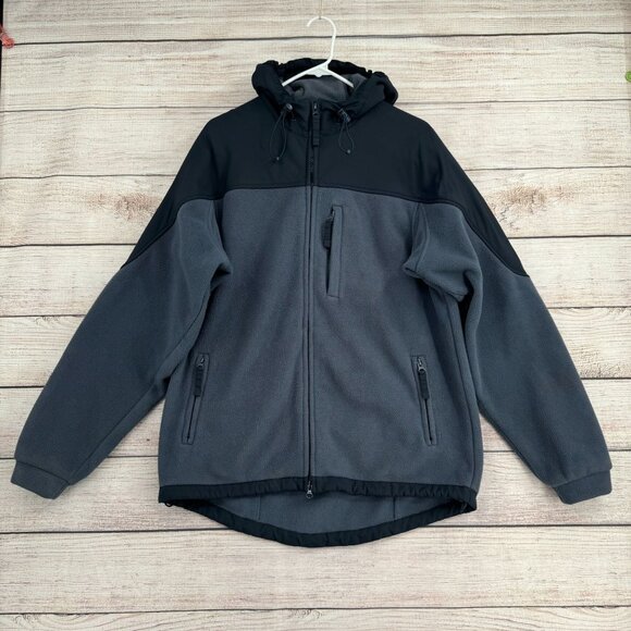 Duluth Trading Co‎ Fleece Windbreaker Jacket Men's Size Medium Blue Colorblock - Picture 1 of 10